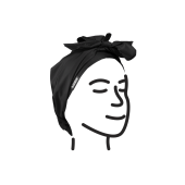 Henna hair wrap